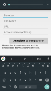 Screenshot CalDAV anlegen Android